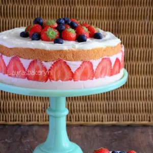 aardbeien kwarktaart met mascarpone crème