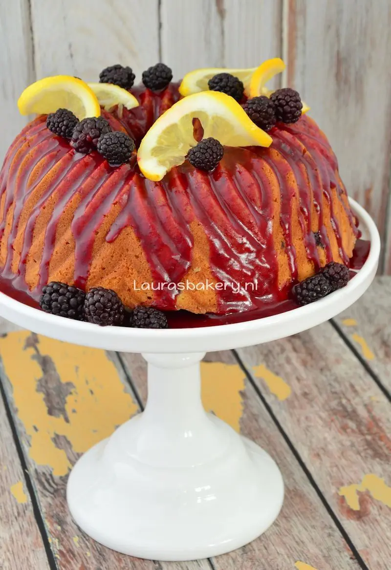 Citroen cake met bramen 1a