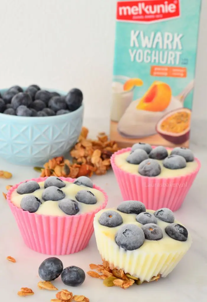 Granola kwarkyoghurt ijsjes
