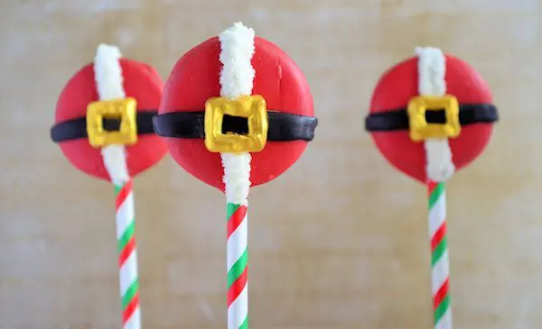 Kerstman Oreo Pops