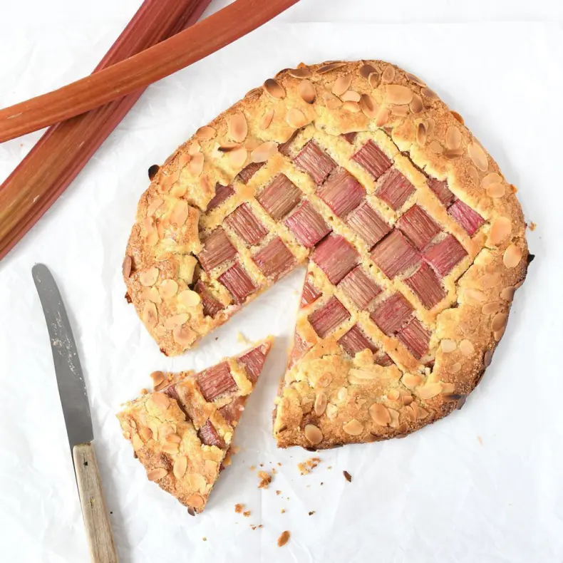 Rabarber galette met frangipane