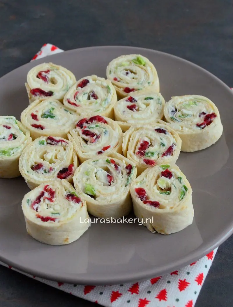 Cranberry feta wraps