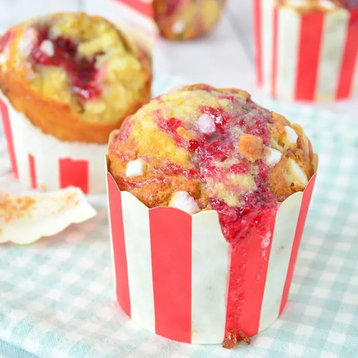 Frambozen citroen muffins