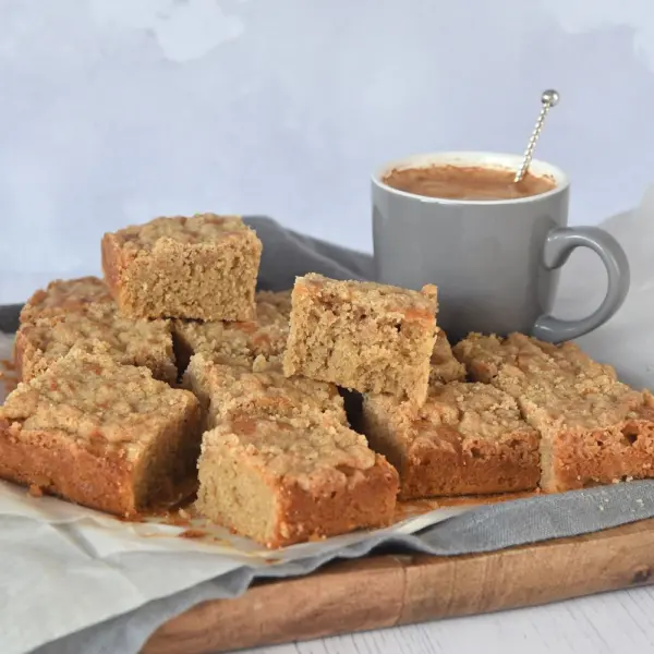 Koffie kruimelcake