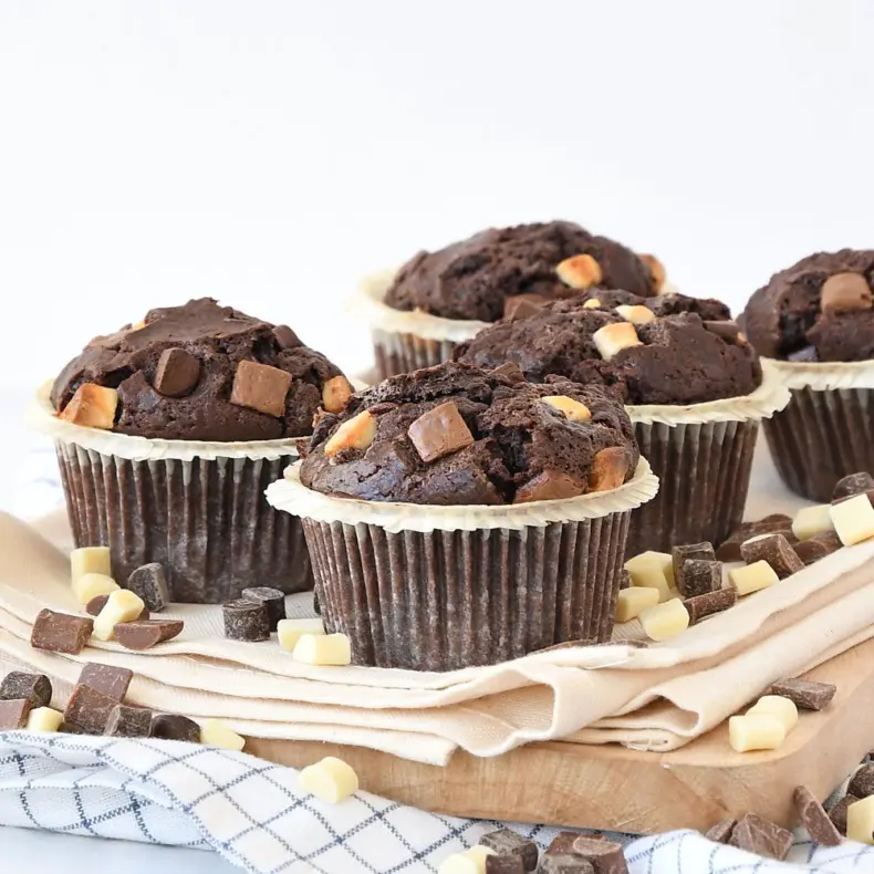 triple chocolate muffins
