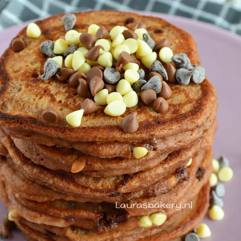 Triple chocolate chip pancakes