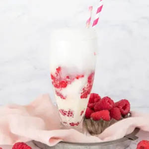 Recept vanille-frambozen float