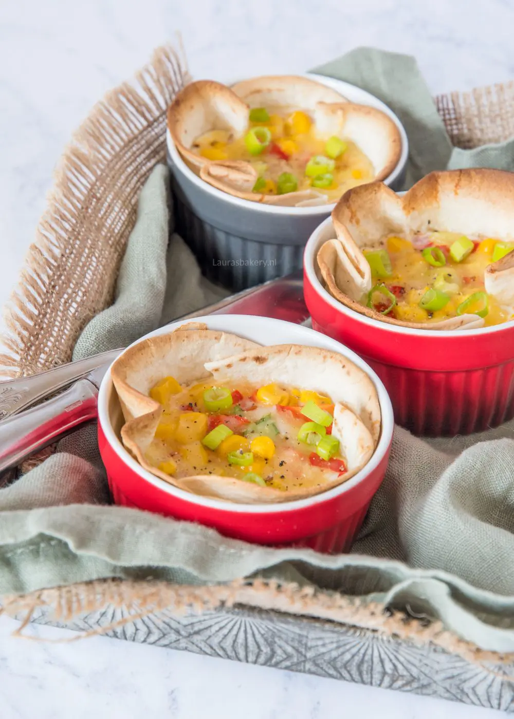 Tortilla cups met ei