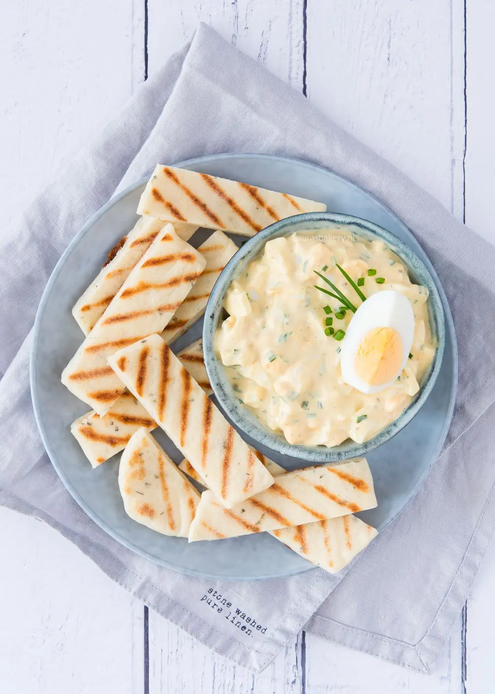 Zelfgemaakte eiersalade