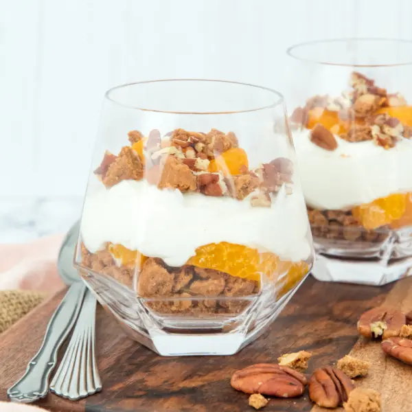 Yoghurt dessert met speculaas en mandarijn