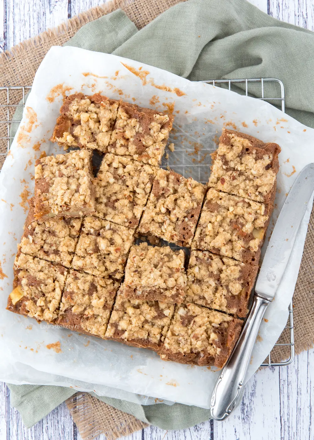 Appel-speculaas kruimelcake