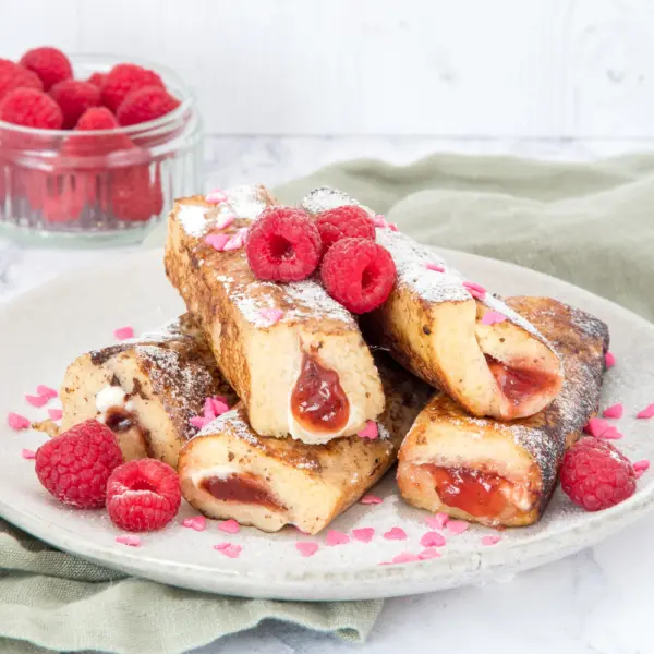 Frambozen cheesecake wentelteefjes