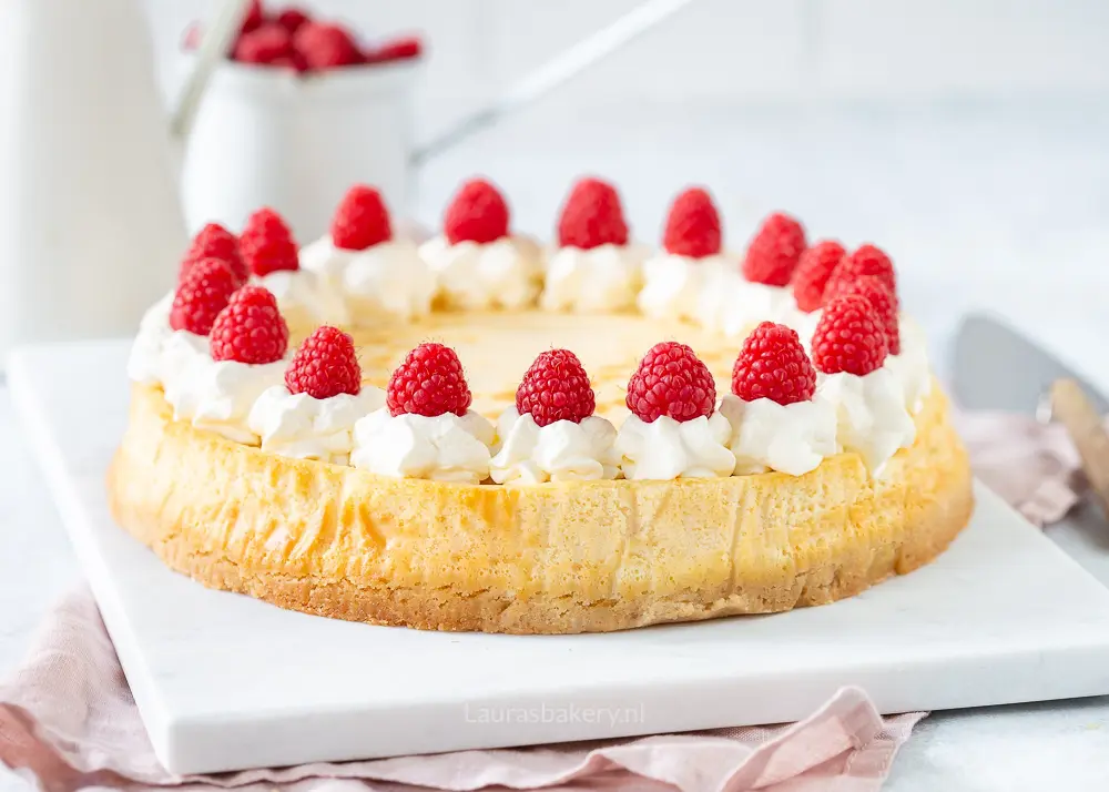 Cheesecake boterkoek bodem