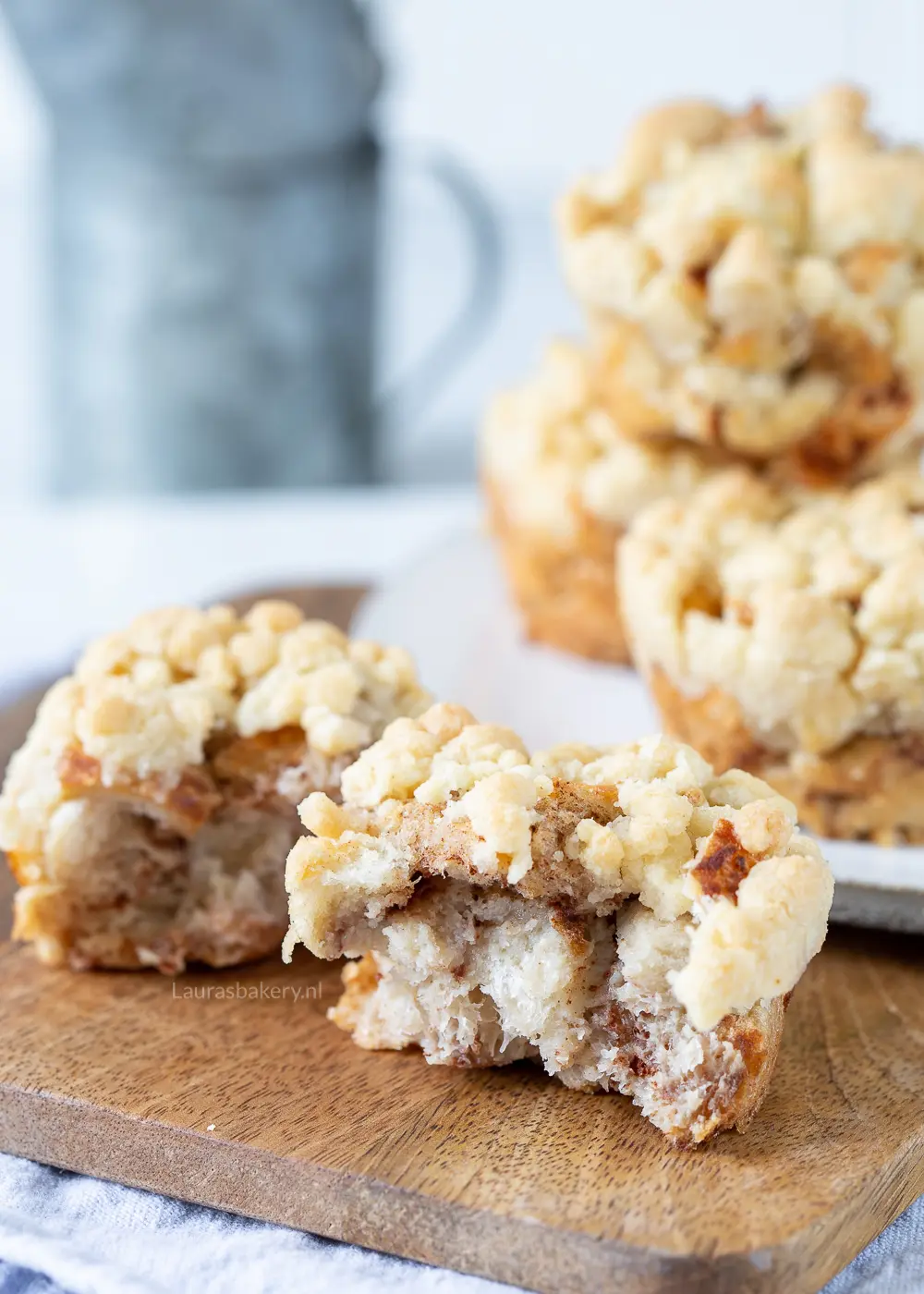 Wentelteefjes muffins met crumble