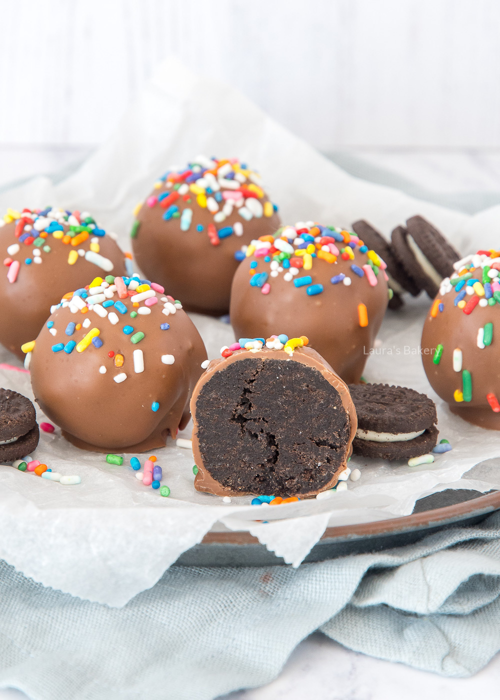 Oreo truffels met sprinkles