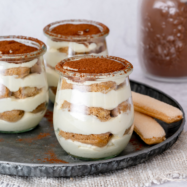 Snelle tiramisu in glaasje (zonder ei)