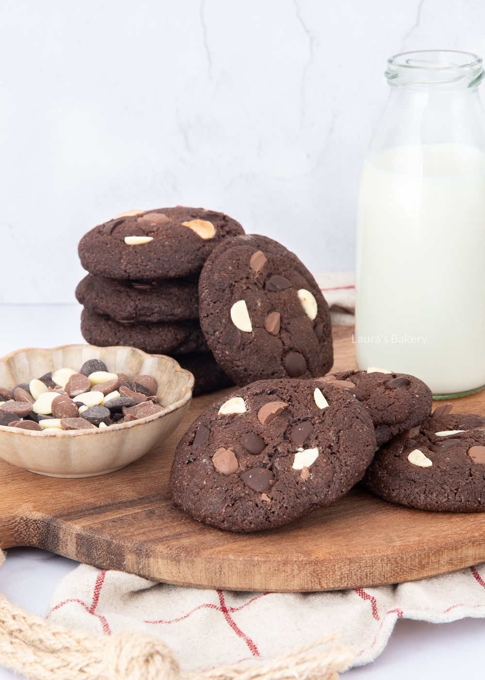 Triple chocolate cookies