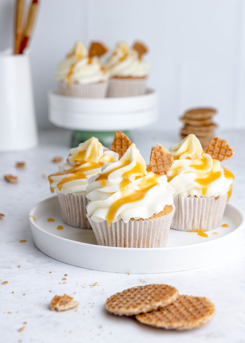 Stroopwafel cupcakes maken