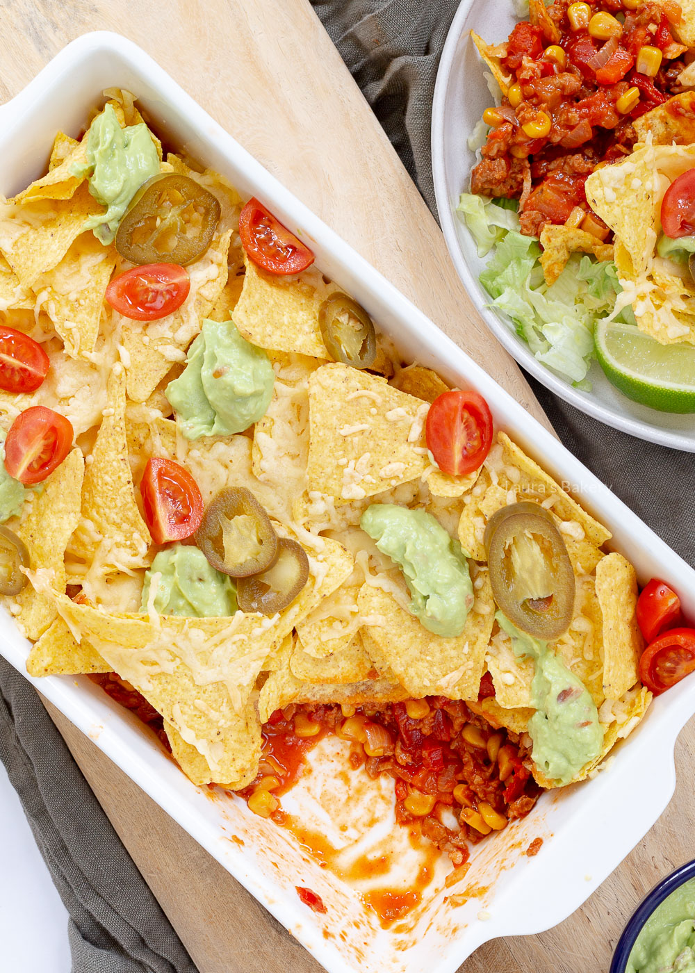 Mexicaanse schotel met nachos