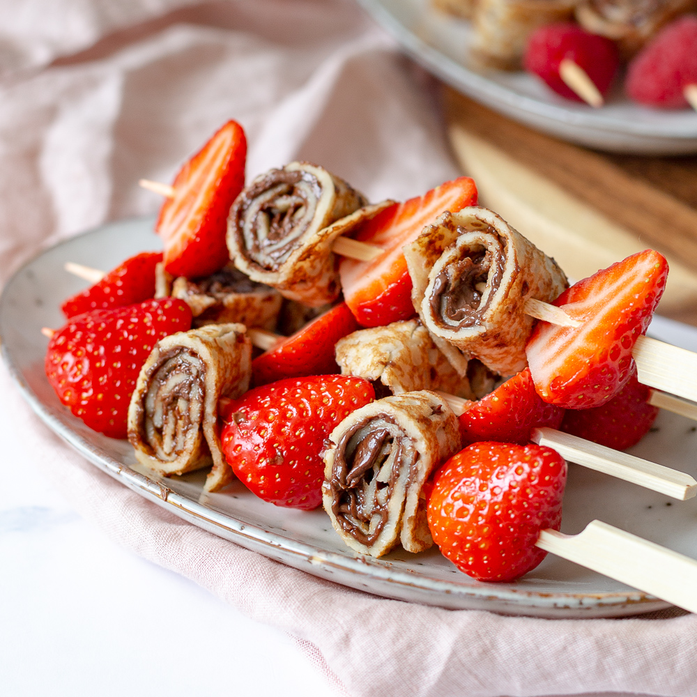 Nutella pannenkoeken spiesjes recept