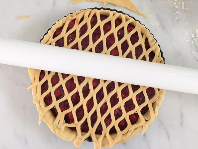 Rol met de roller over de vlaai