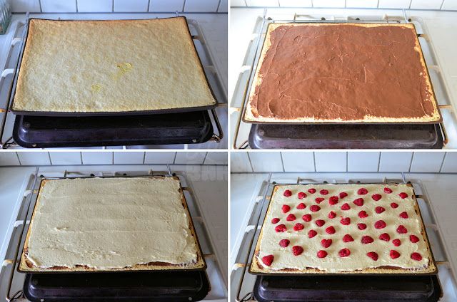 CAKEROL MET HAZELNOOTPASTA, VANILLECRÈME EN FRAMBOZEN bakken
