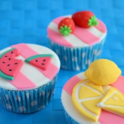 zomerse fruit cupcakes