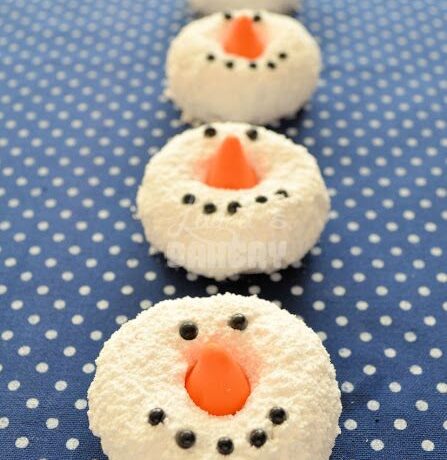 Sneeuwman donuts recept
