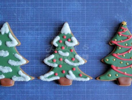 3 kerstboom koekjes