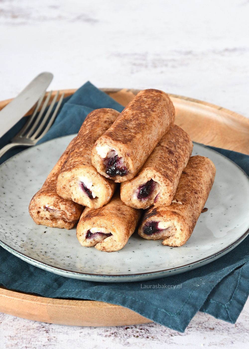 Bosbessen cheesecake wentelteefjes 4a