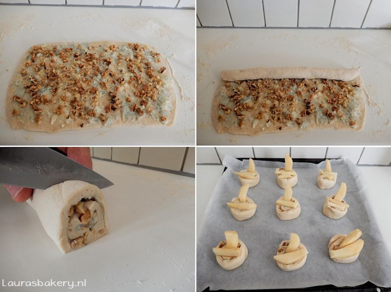 Broodjes met walnoten, gorgonzola & peer 3a