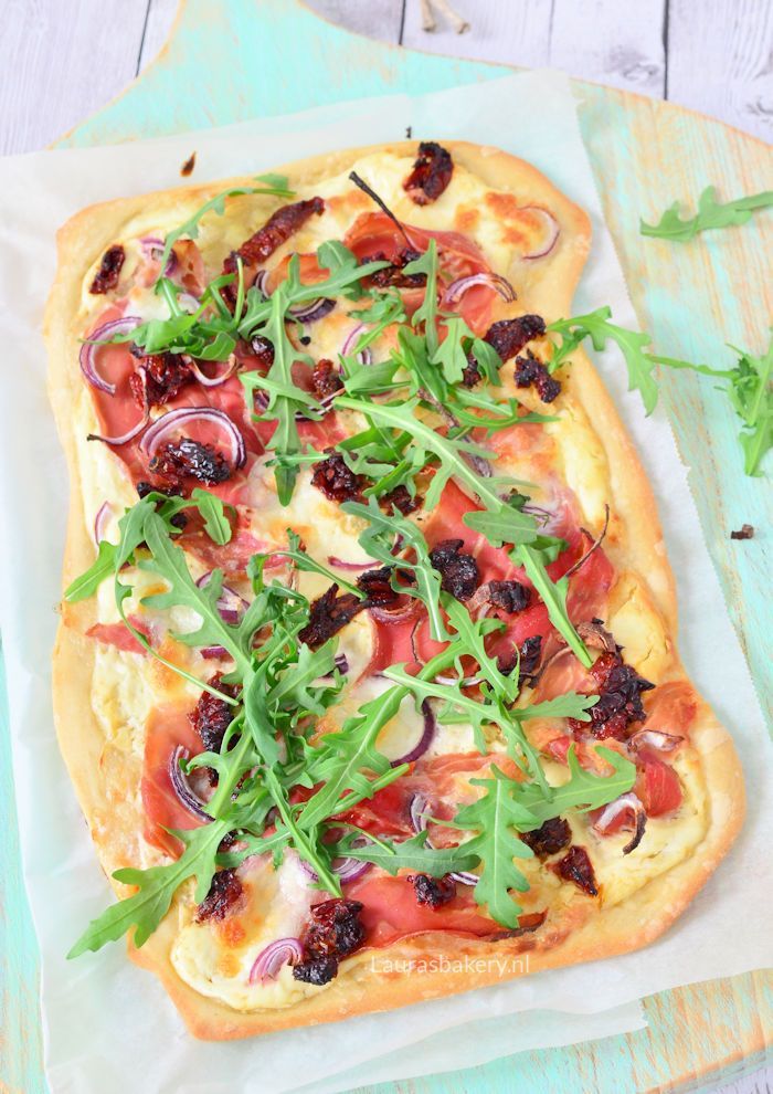 Flammkuchen met prosciutto 1a