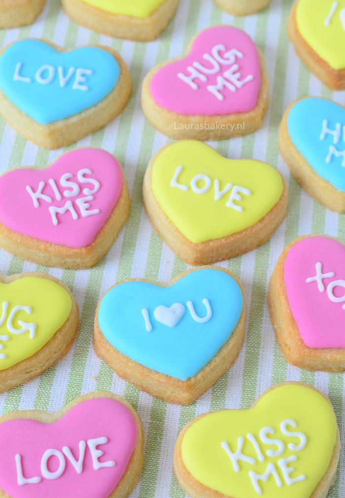 Harten koekjes met lieve boodschap 1a