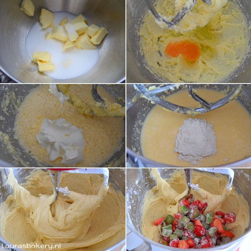 Rabarber-aardbei crumble cake 3a