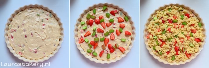 Rabarber-aardbei crumble cake 4a
