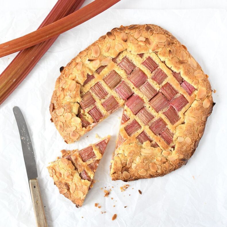 Rabarbertaart met frangipane
