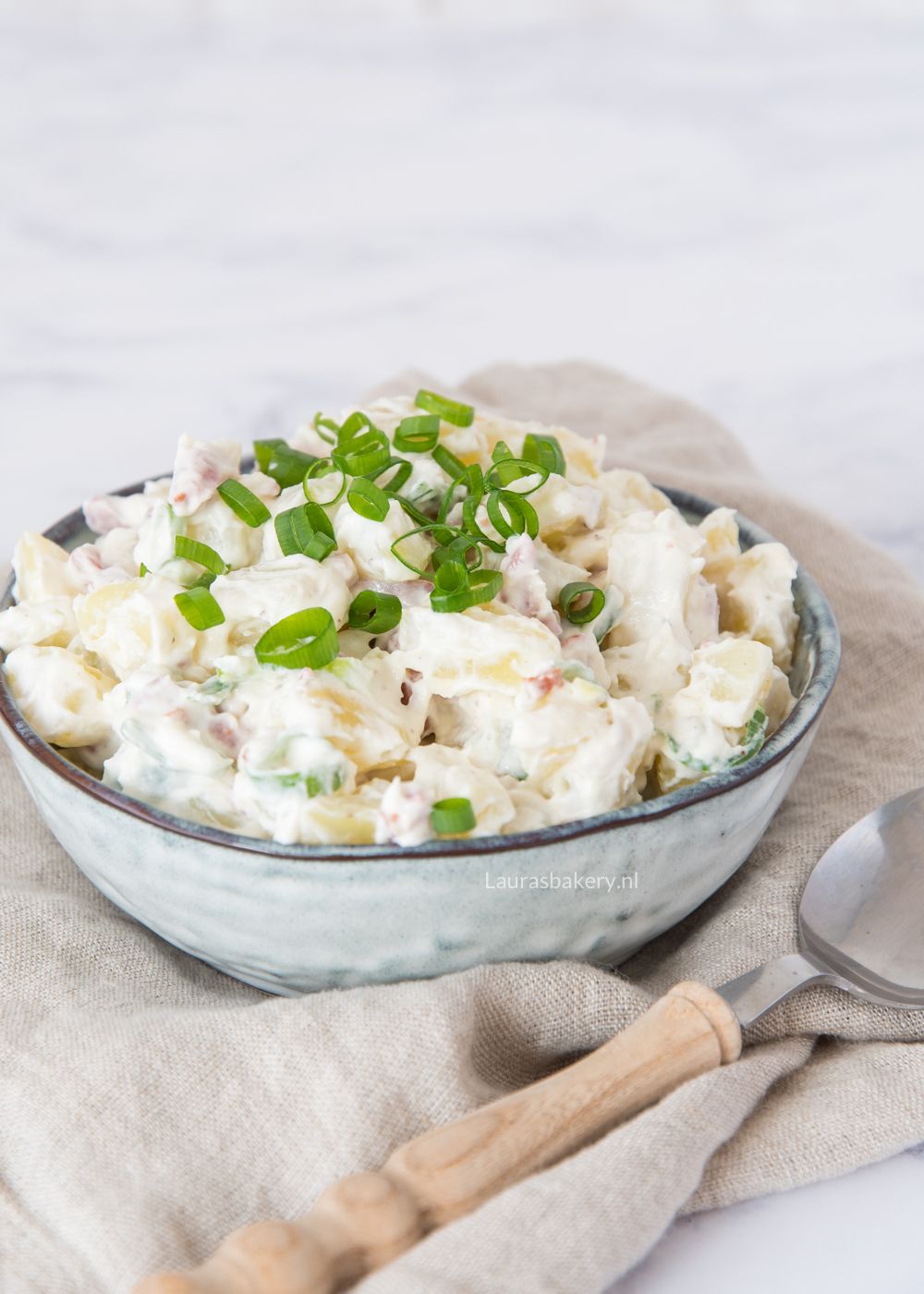 AARDAPPELSALADE MET SPEKJES 