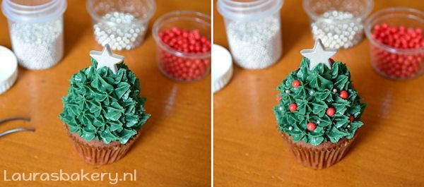 aardbei kerstboom cupcakes 5a