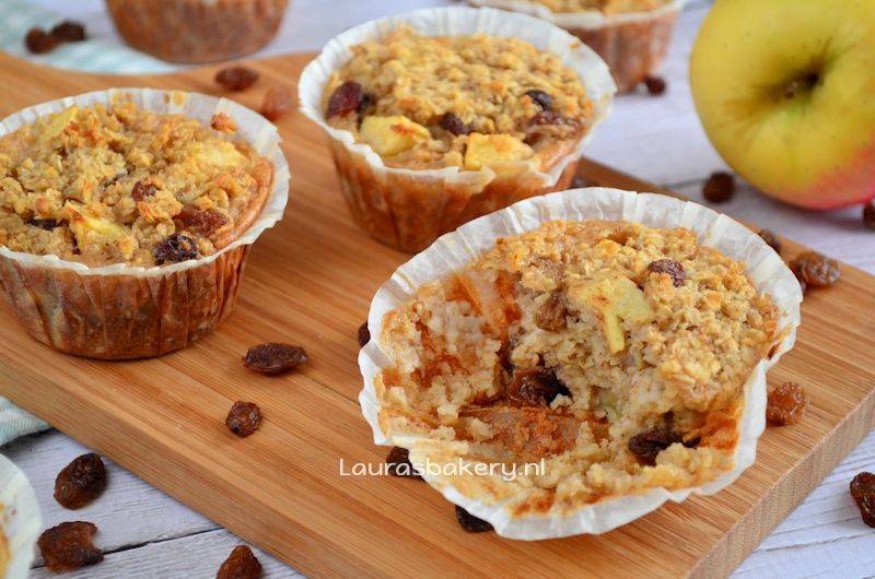 appeltaart havermout muffins 