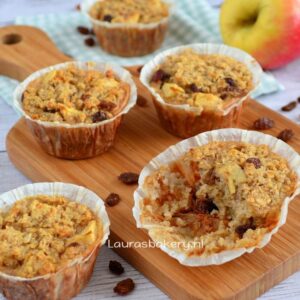 Appeltaart havermout muffins