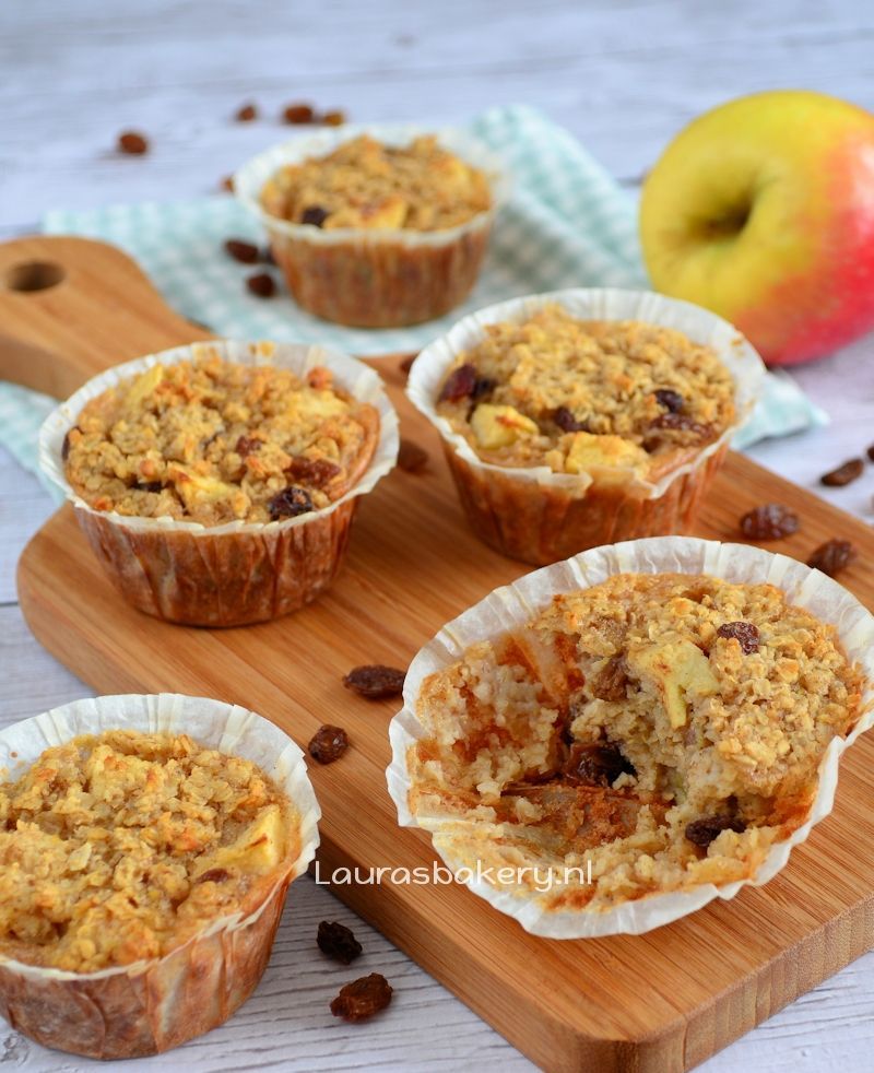 appeltaart havermout muffins 