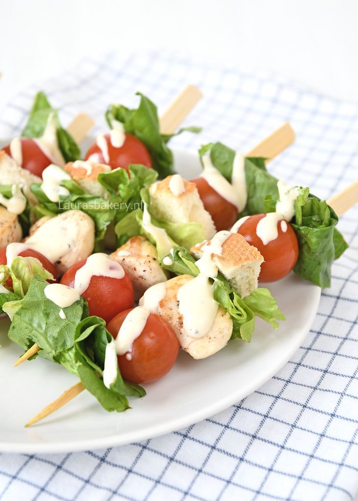 CAESAR SALADE SPIESJES maken 