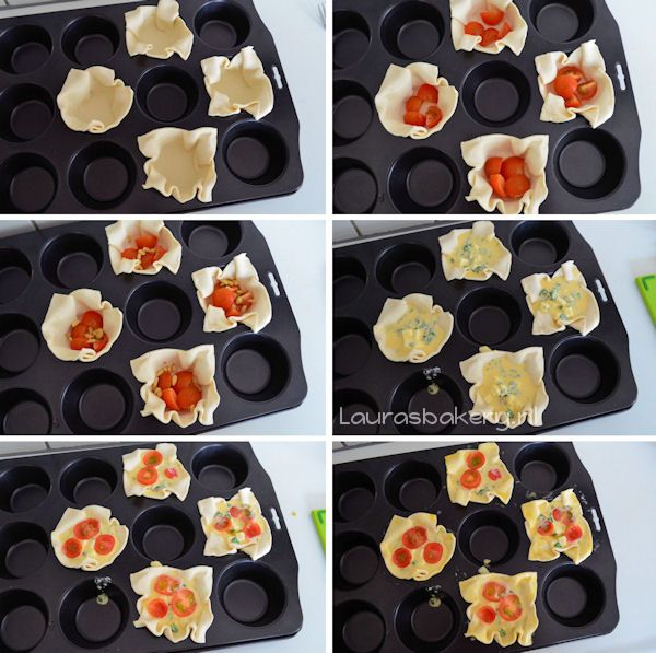 caprese quiches
