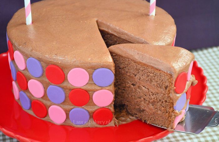 polka dot chocoladetaart