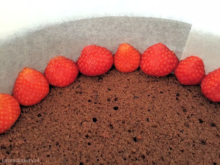 chocolade ijscake met aardbeien 2a