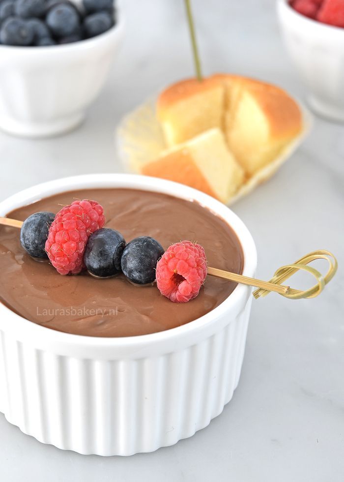 chocolade fondue dessert