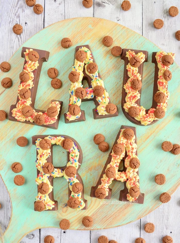 chocoladeletters versieren 1a