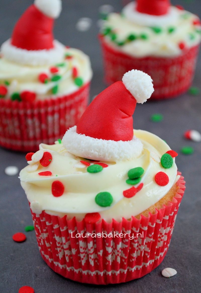 cupcakes kerstmuts topper 4a