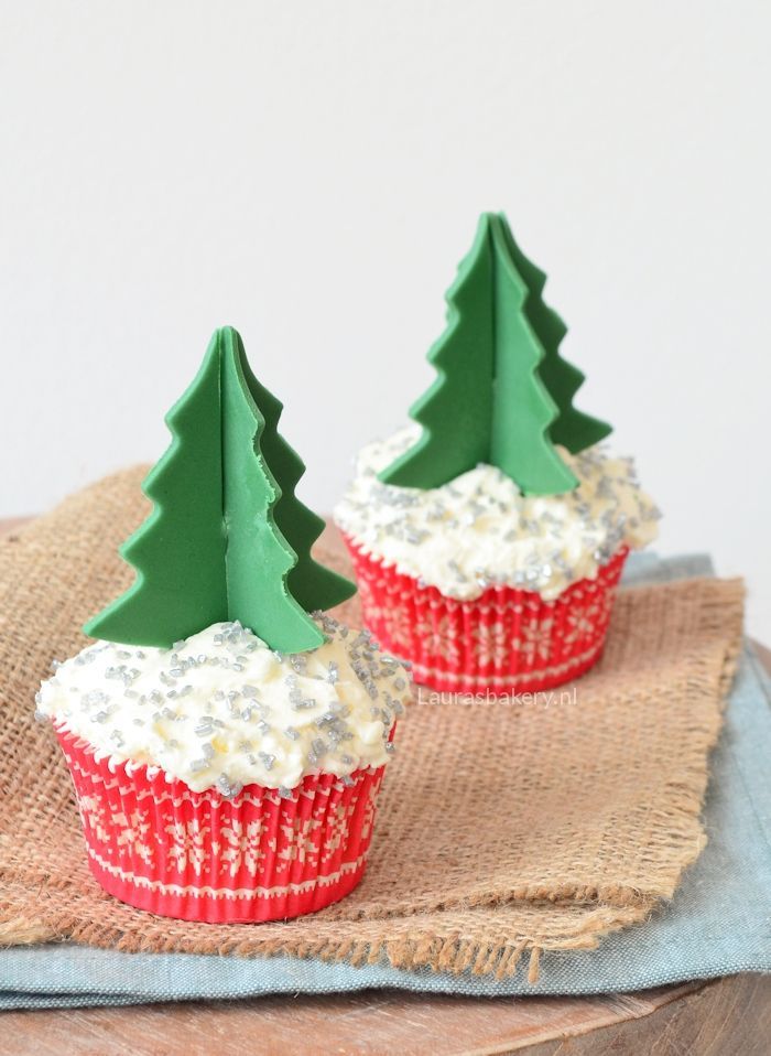 cupcakes met 3D kerstboom 4a