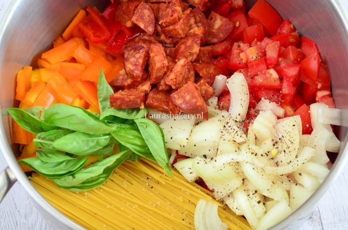 eenpans pasta met chorizo 2a